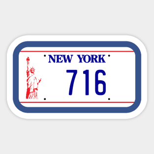 716 License Plate Sticker